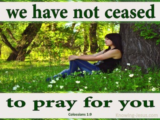 Colossians 1:9 For This Reason We Pray For You (green)